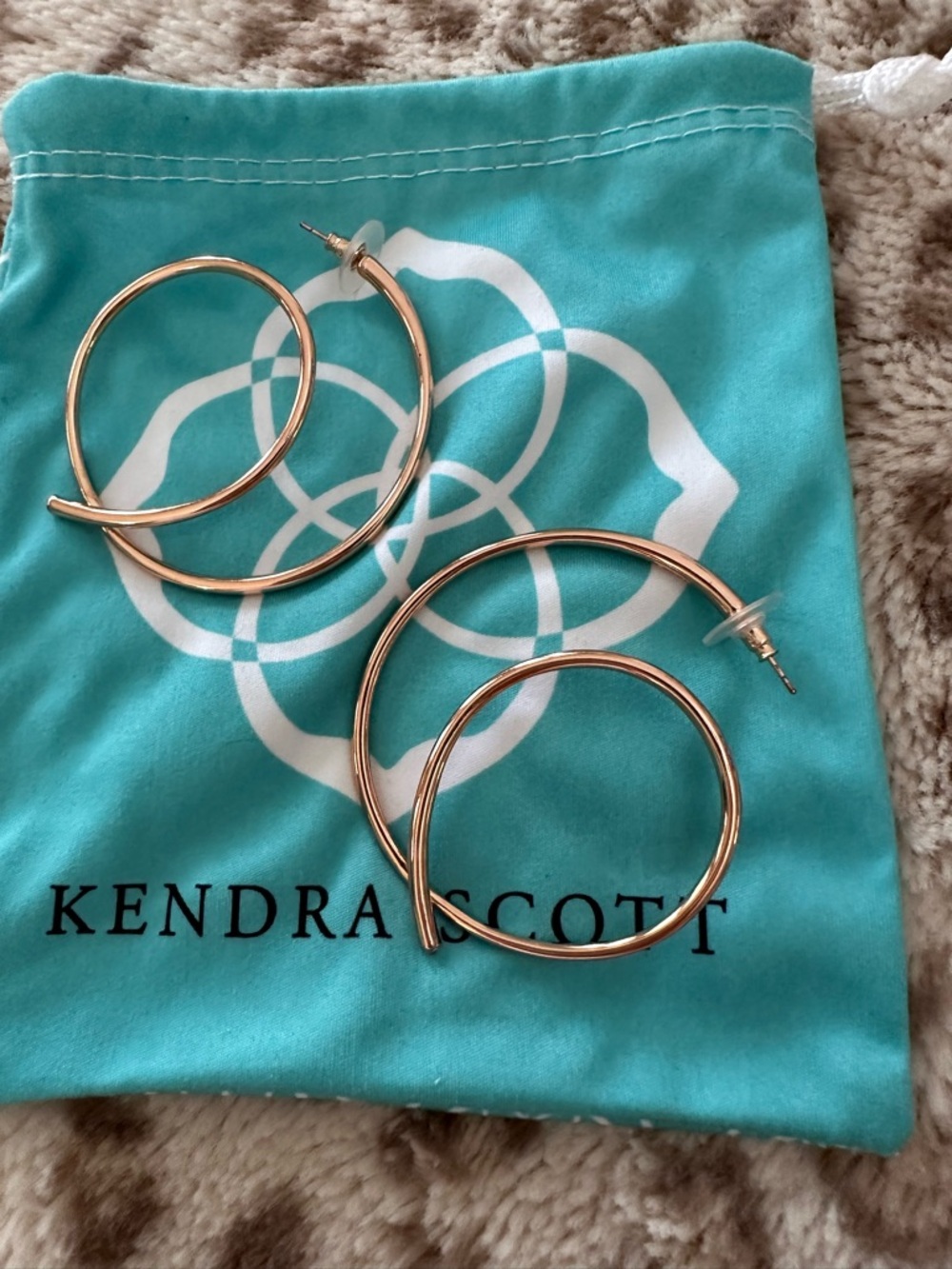 Kendra Scott Rose Gold Double Hoop Earrings